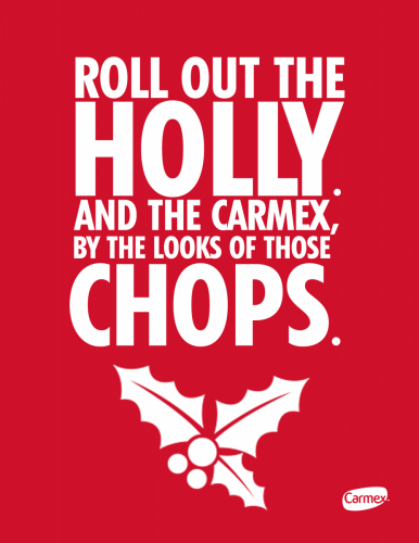 print carmex ad holly jolly lips