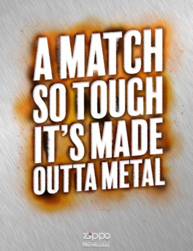 zippo print ad metal